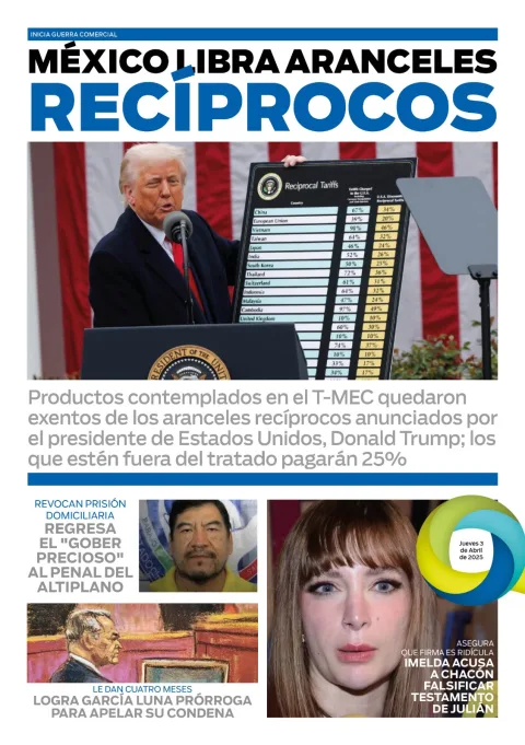 Portada de El Quintana Roo (contraportada) del jueves, 3 de abril de 2025
