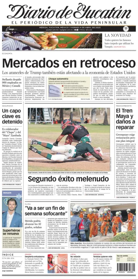 Portada de Diario de Yucatán