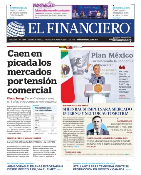 Portada de El Financiero