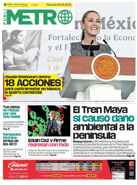 Portada de Publimetro Merida