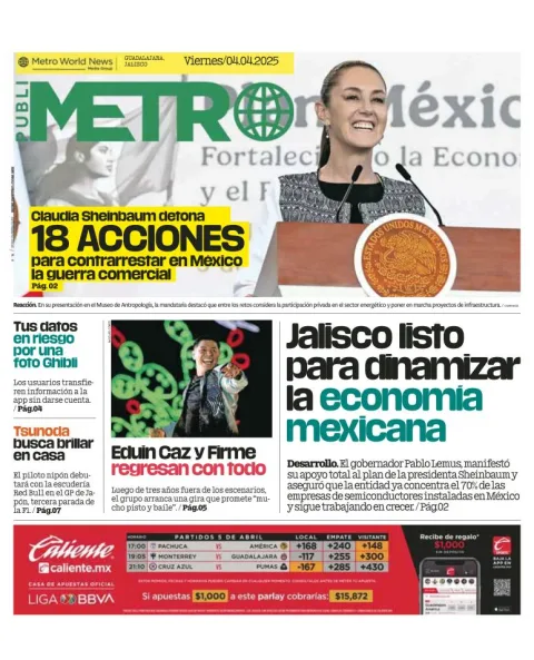 Portada de Publimetro Guadalajara
