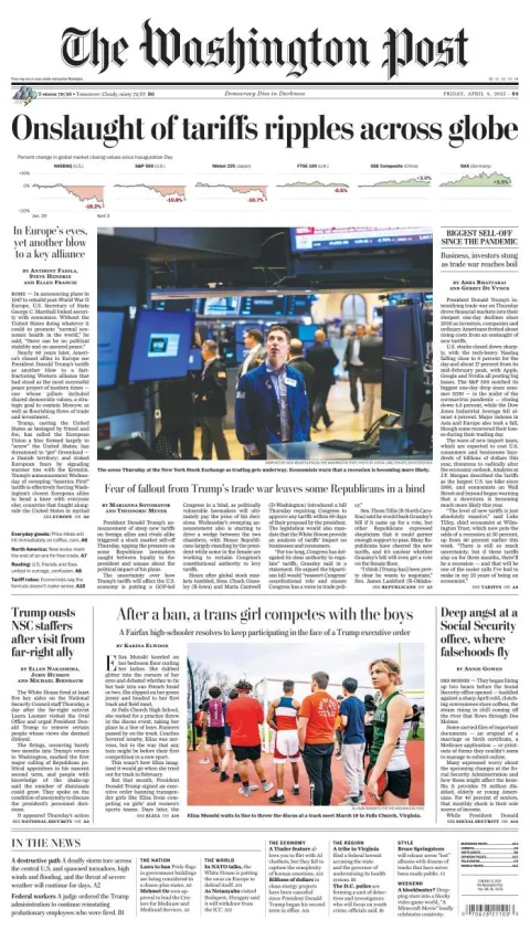 Portada de The Washington Post