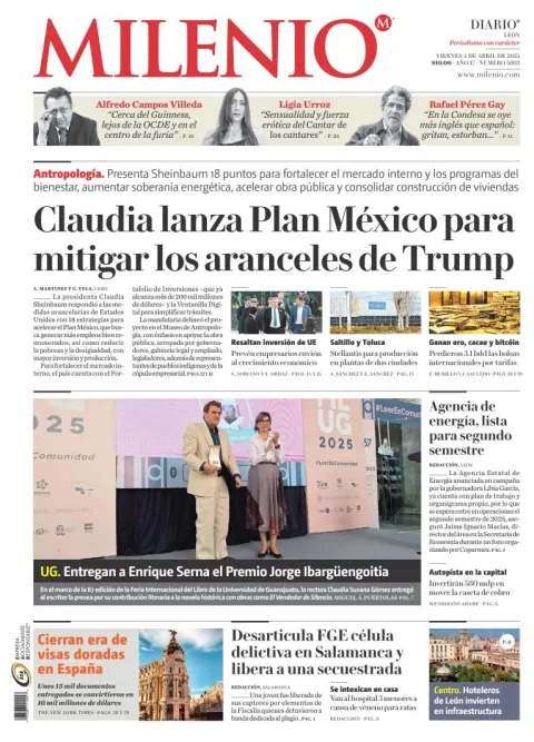 Portada de Milenio Leon del viernes, 4 de abril de 2025