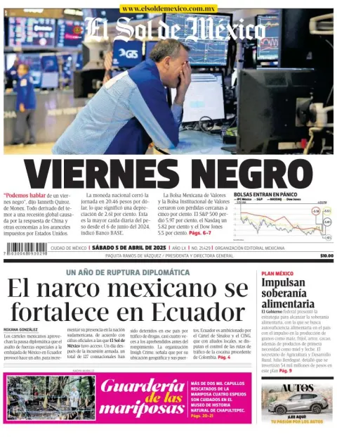 Portada de El Sol de Mexico