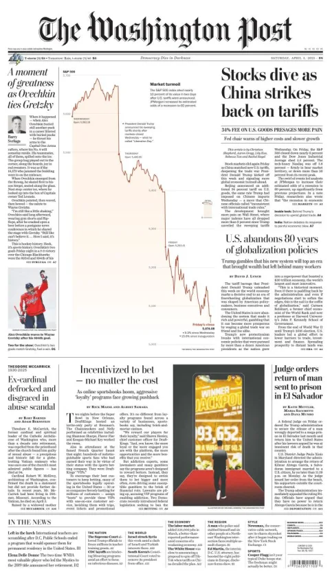 Portada de The Washington Post