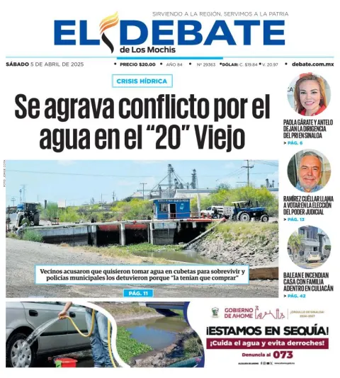 Portada de El Debate de los Mochis