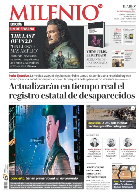 Portada de Milenio Jalisco del sábado, 5 de abril de 2025