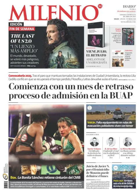 Portada de Milenio Puebla del sábado, 5 de abril de 2025