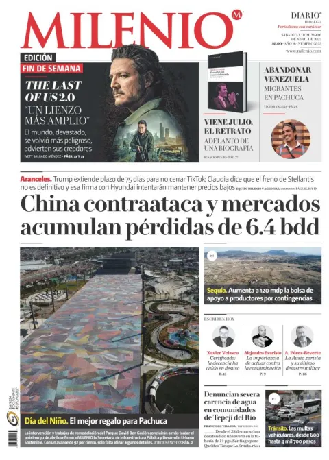 Portada de Milenio Hidalgo del sábado, 5 de abril de 2025
