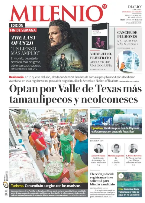 Portada de Milenio Tamaulipas del sábado, 5 de abril de 2025