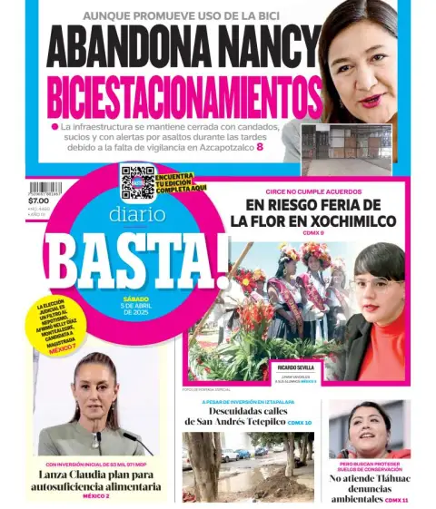 Portada de Basta del sábado, 5 de abril de 2025