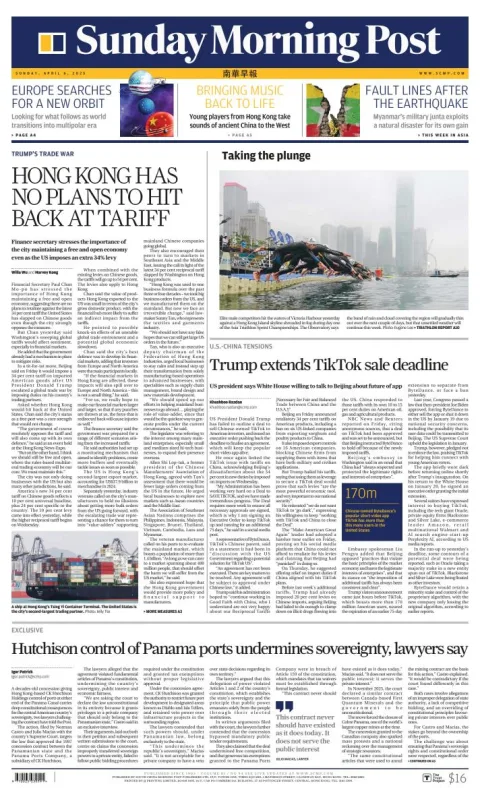 Portada de South China Morning Post