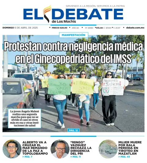 Portada de El Debate de los Mochis