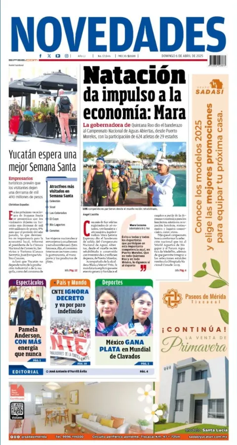 Portada de Novedades Quintana Roo