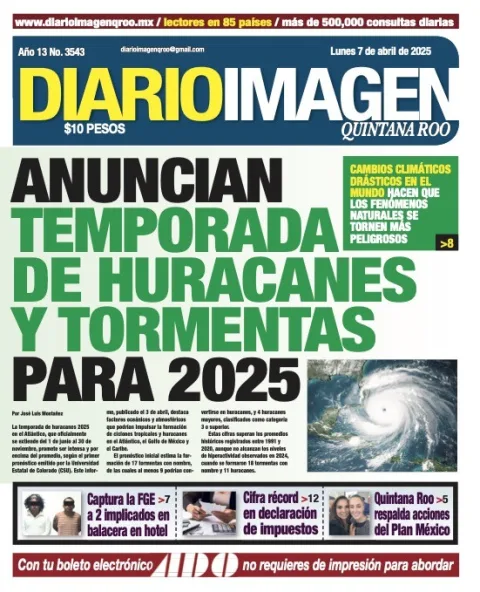 Portada de Diario Imagen Quintana Roo