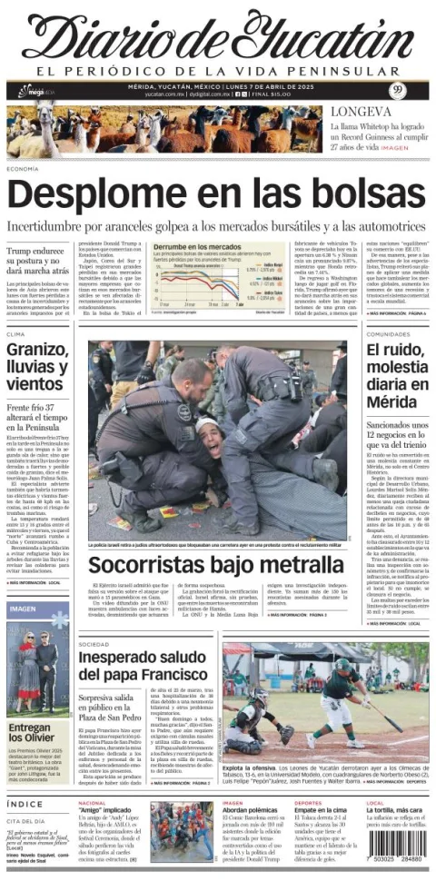 Portada de Diario de Yucatán