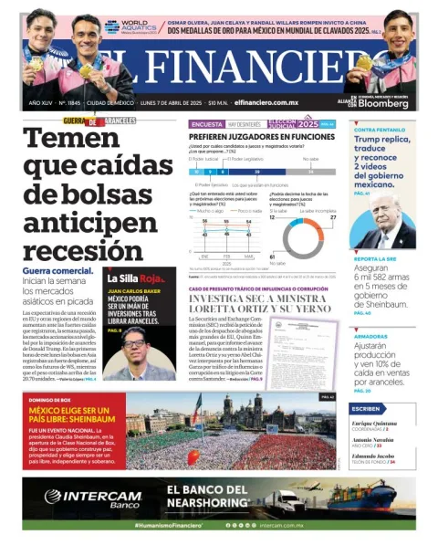 Portada de El Financiero
