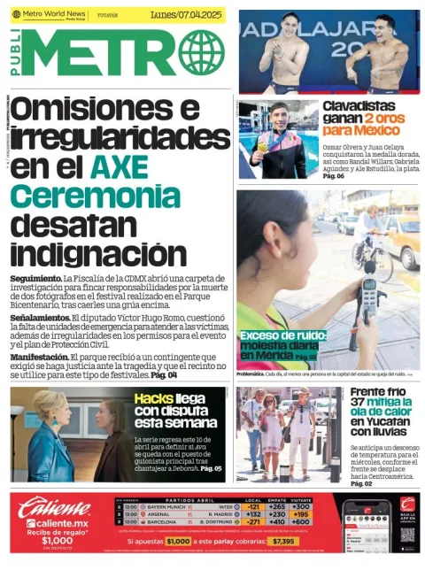 Portada de Publimetro Merida