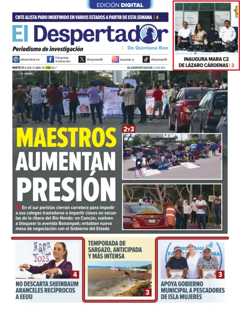 Portada de El Despertador de Quintana Roo