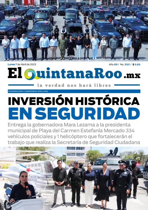 Portada de El Quintana Roo (portada) del lunes, 7 de abril de 2025