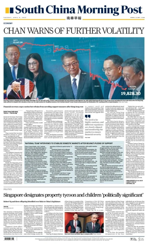 Portada de South China Morning Post