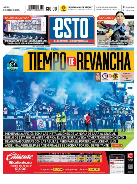 Portada de Esto del martes, 8 de abril de 2025