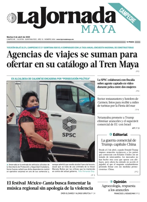 Portada de La Jornada Maya Campeche del martes, 8 de abril de 2025