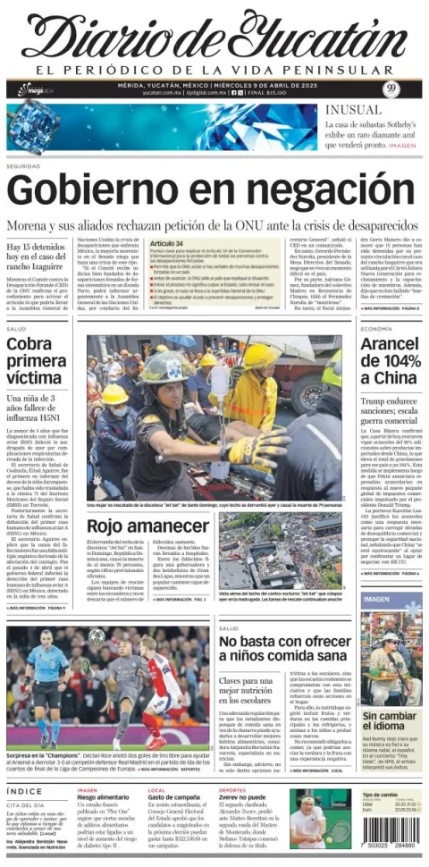 Portada de Diario de Yucatán