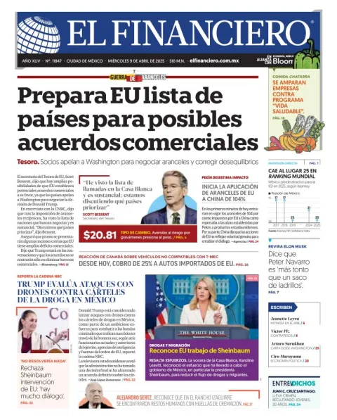 Portada de El Financiero