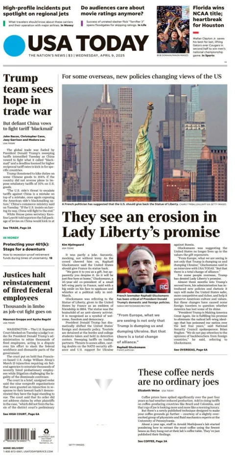 Portada de Usa Today
