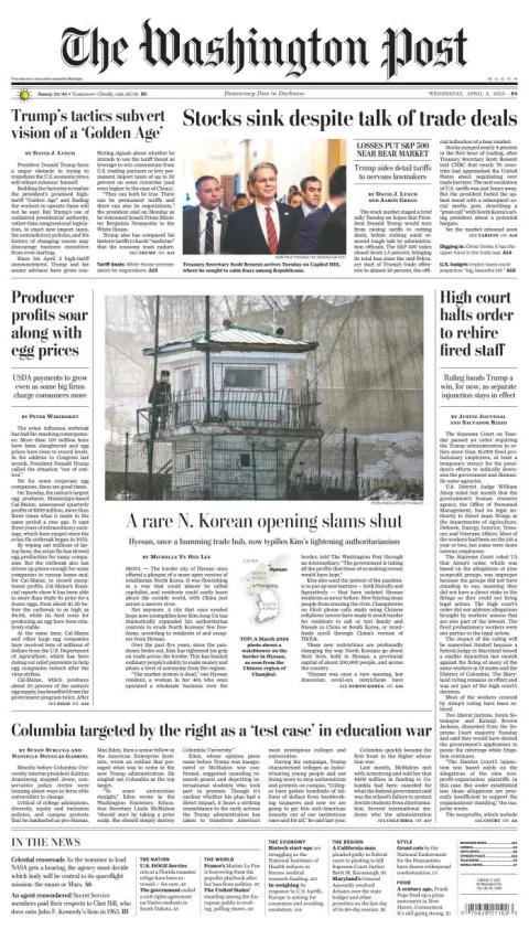 Portada de The Washington Post