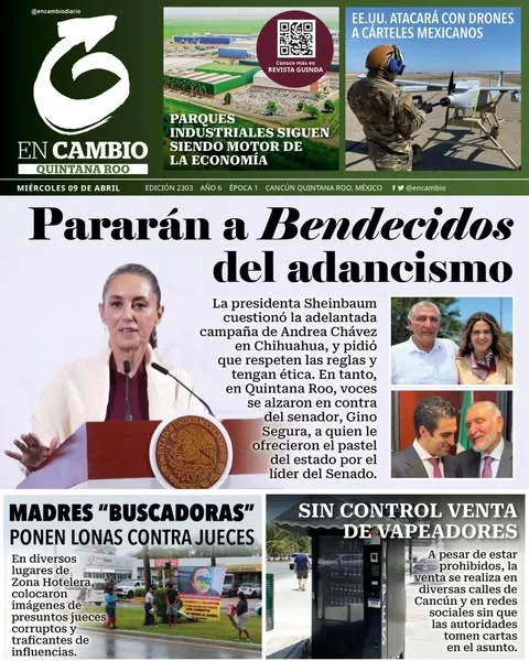 Portada de En Cambio - Quintana Roo (portada) del miércoles, 9 de abril de 2025