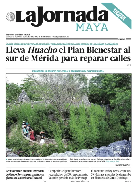 Portada de La Jornada Maya Yucatán del miércoles, 9 de abril de 2025