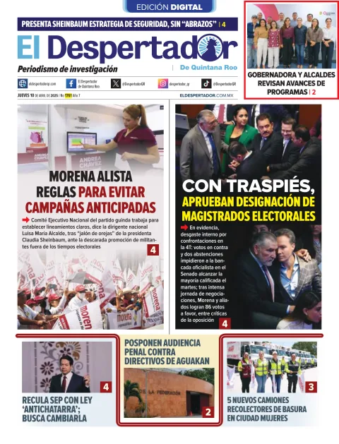 Portada de El Despertador de Quintana Roo