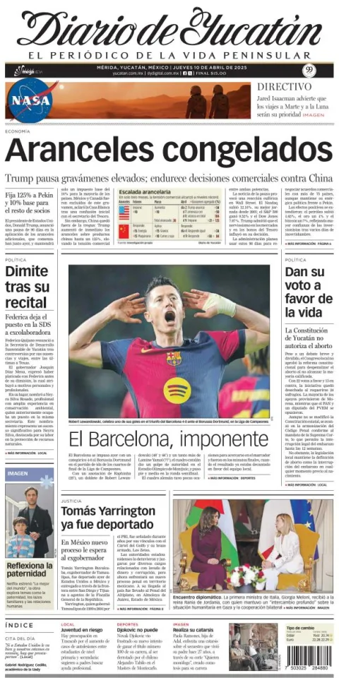 Portada de Diario de Yucatán