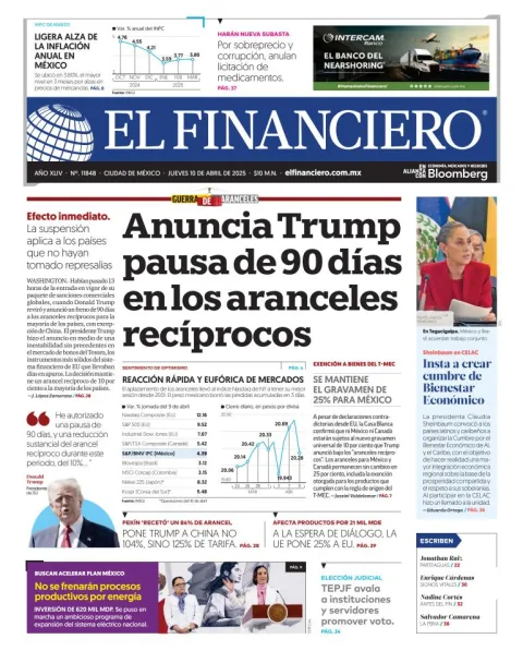 Portada de El Financiero