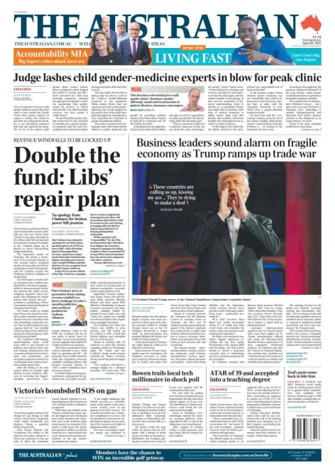 Portada de The Australian