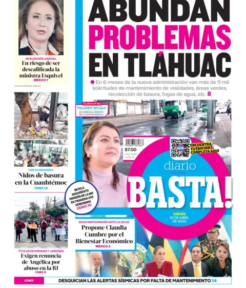 Portada de Basta del jueves, 10 de abril de 2025
