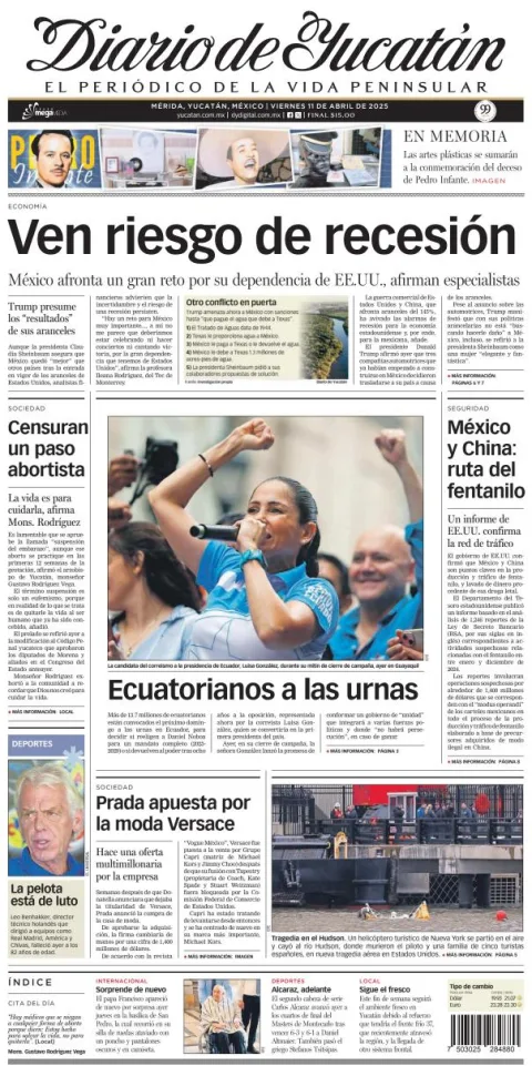 Portada de Diario de Yucatán