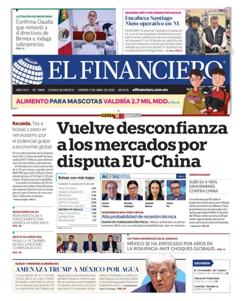 Portada de El Financiero