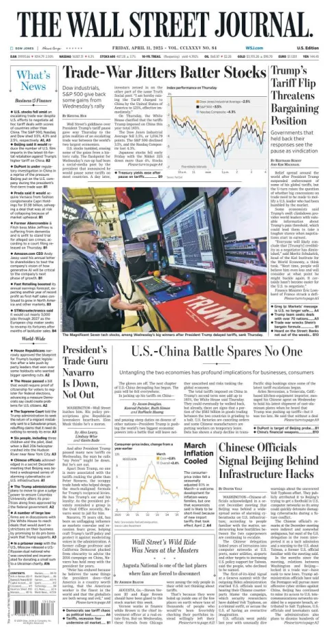 Portada de The Wall Street Journal
