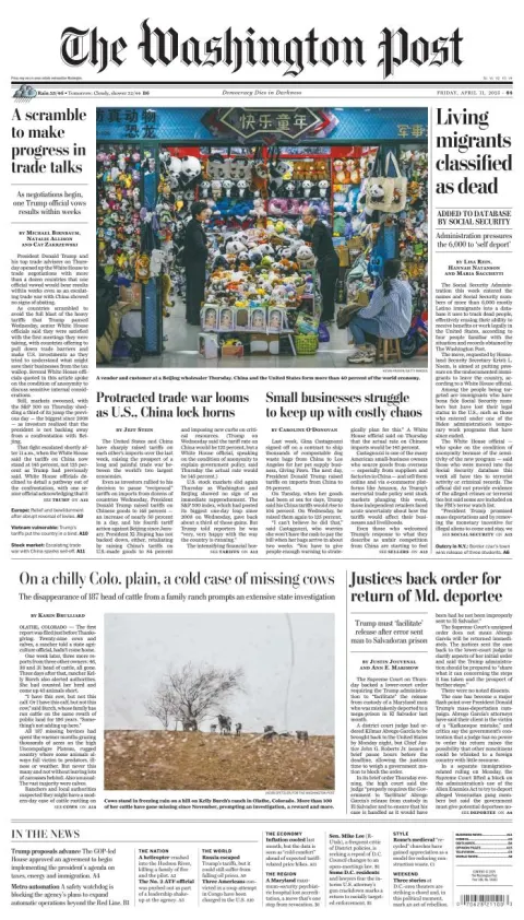 Portada de The Washington Post