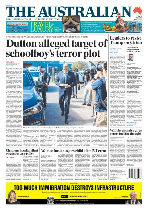 Portada de The Australian