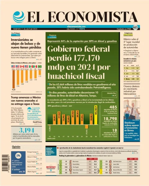 Portada de El Economista del viernes, 11 de abril de 2025