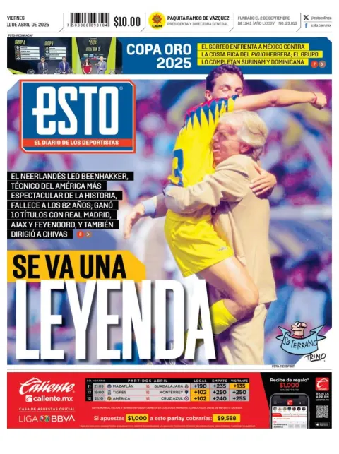 Portada de Esto del viernes, 11 de abril de 2025