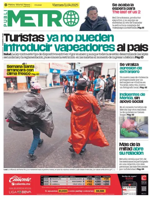 Portada de Publimetro Merida del viernes, 11 de abril de 2025
