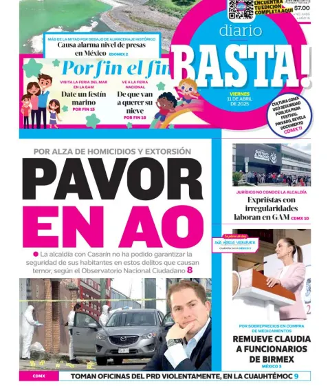 Portada de Basta del viernes, 11 de abril de 2025