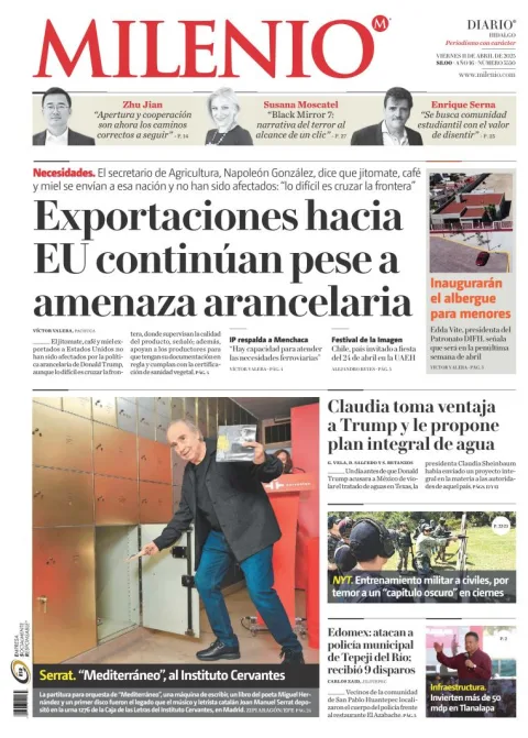 Portada de Milenio Hidalgo del viernes, 11 de abril de 2025