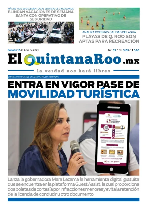 Portada de El Quintana Roo (portada)