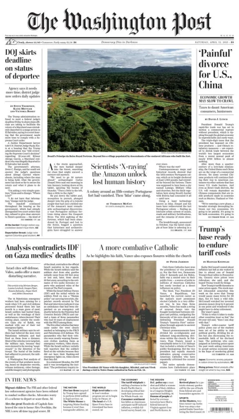 Portada de The Washington Post
